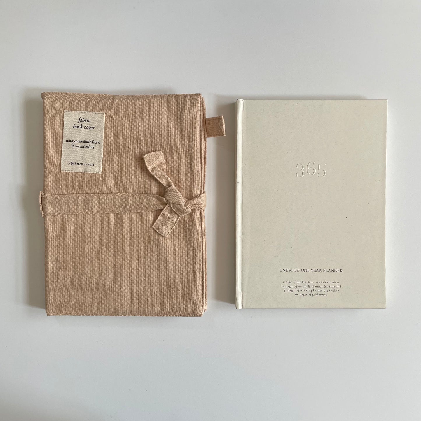 365 Undated Planner - Hard Cover with Fabric Book Cover