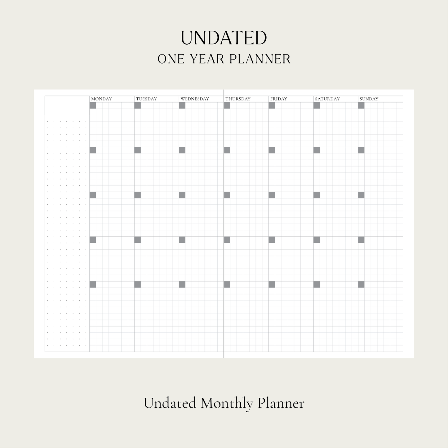 Undated One Year Planner by Keartas Studio in Collaboration with Zhafira Aqyla