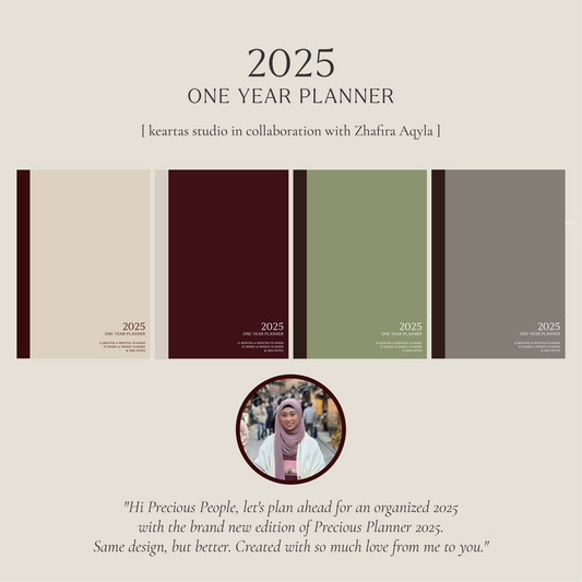 2025 One Year Planner in Collaboration with Zhafira Aqyla